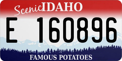 ID license plate E160896