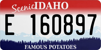 ID license plate E160897