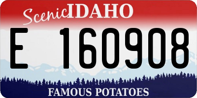 ID license plate E160908