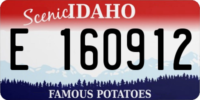 ID license plate E160912