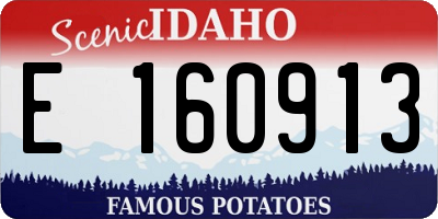 ID license plate E160913