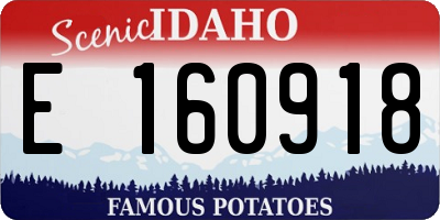 ID license plate E160918