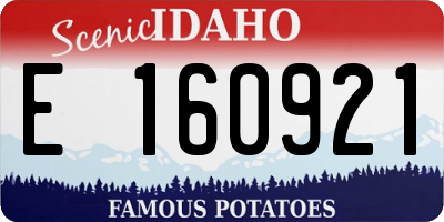 ID license plate E160921