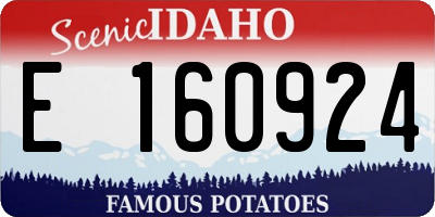 ID license plate E160924