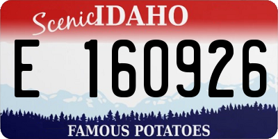 ID license plate E160926