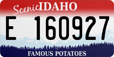 ID license plate E160927