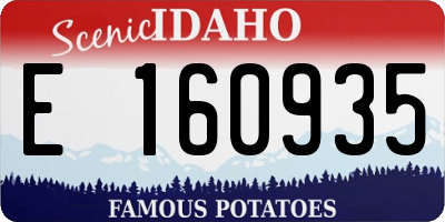 ID license plate E160935
