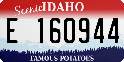 ID license plate E160944
