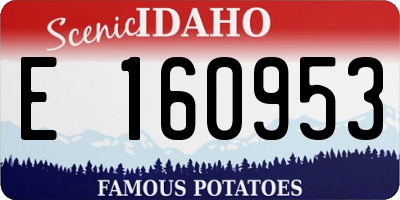 ID license plate E160953
