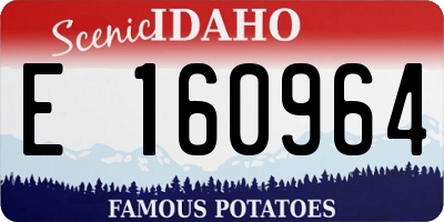 ID license plate E160964