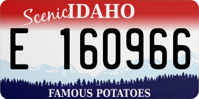 ID license plate E160966