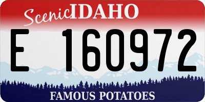 ID license plate E160972