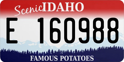 ID license plate E160988