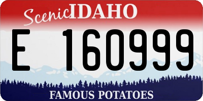ID license plate E160999