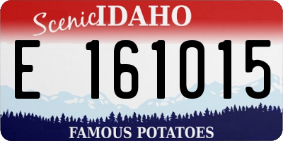ID license plate E161015