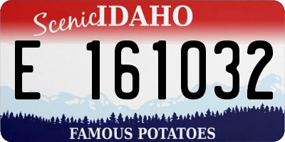 ID license plate E161032