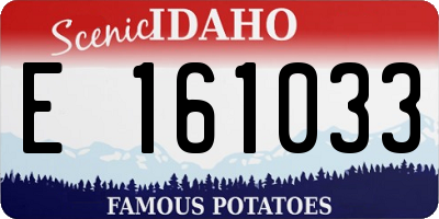 ID license plate E161033