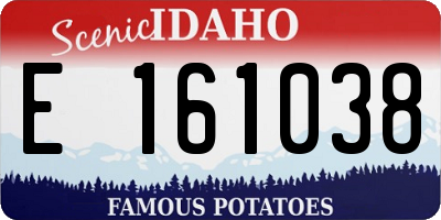 ID license plate E161038