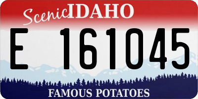 ID license plate E161045