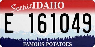 ID license plate E161049
