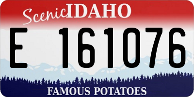 ID license plate E161076