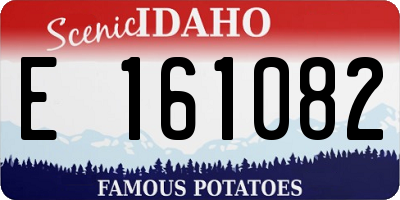 ID license plate E161082