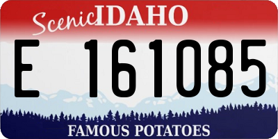 ID license plate E161085