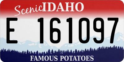 ID license plate E161097
