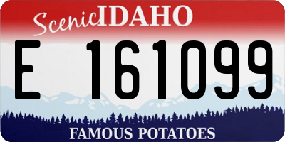 ID license plate E161099
