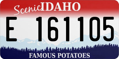 ID license plate E161105