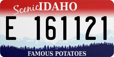 ID license plate E161121
