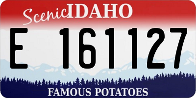 ID license plate E161127