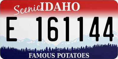 ID license plate E161144