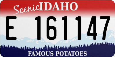 ID license plate E161147