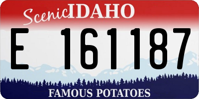 ID license plate E161187
