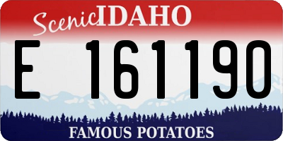 ID license plate E161190