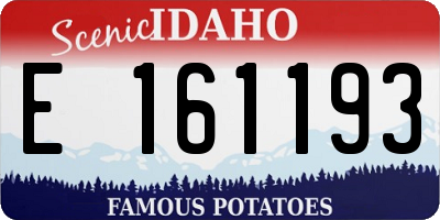 ID license plate E161193