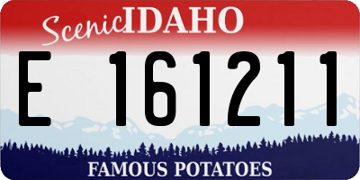 ID license plate E161211