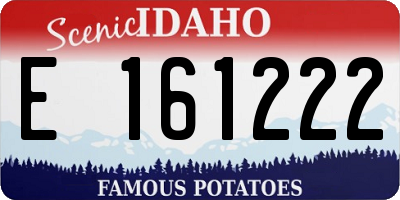 ID license plate E161222