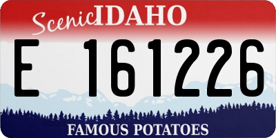 ID license plate E161226