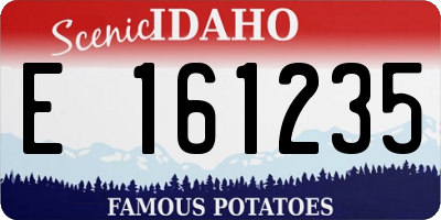 ID license plate E161235