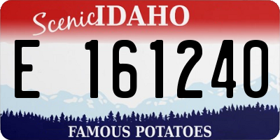 ID license plate E161240