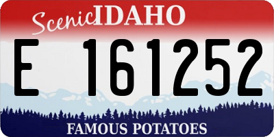 ID license plate E161252