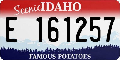 ID license plate E161257