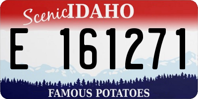 ID license plate E161271