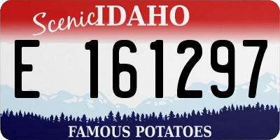ID license plate E161297