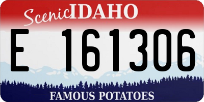 ID license plate E161306