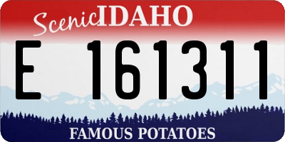 ID license plate E161311