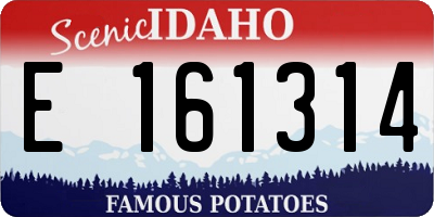 ID license plate E161314