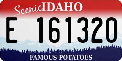 ID license plate E161320